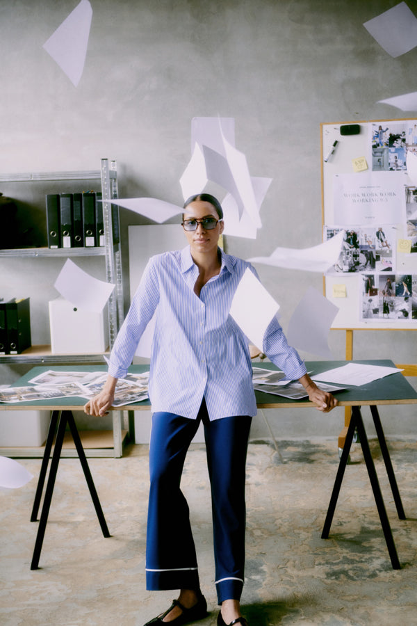 Byoung Blue Stripe Hannio Shirt