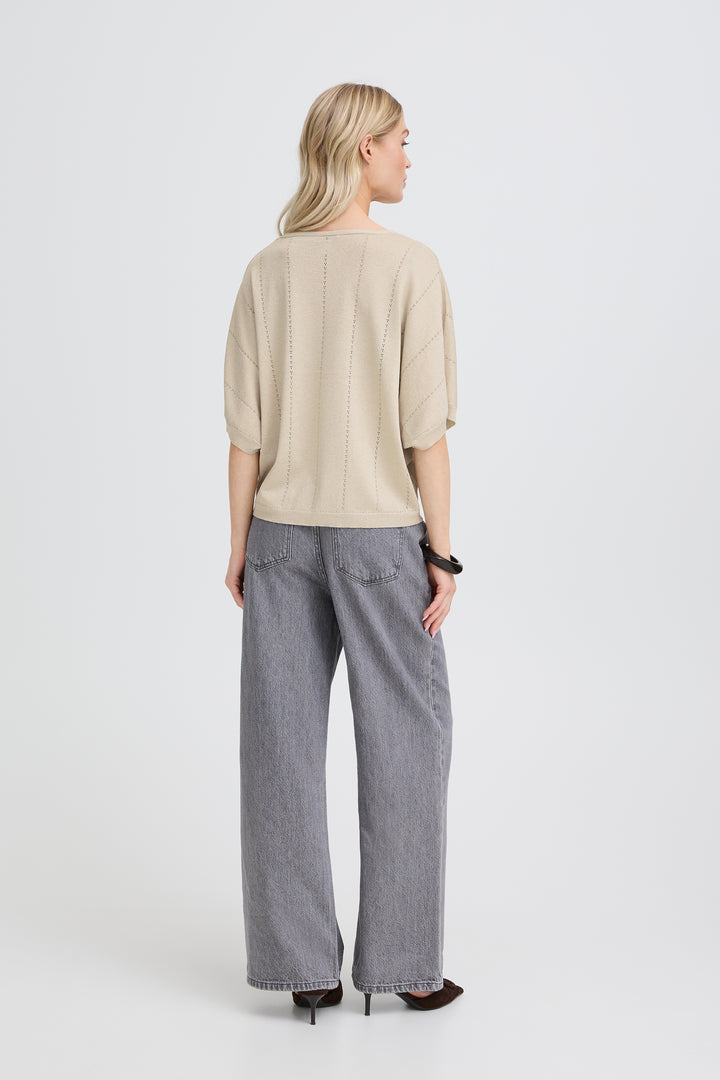 Byoung Gold Lurex Mobbe V Neck