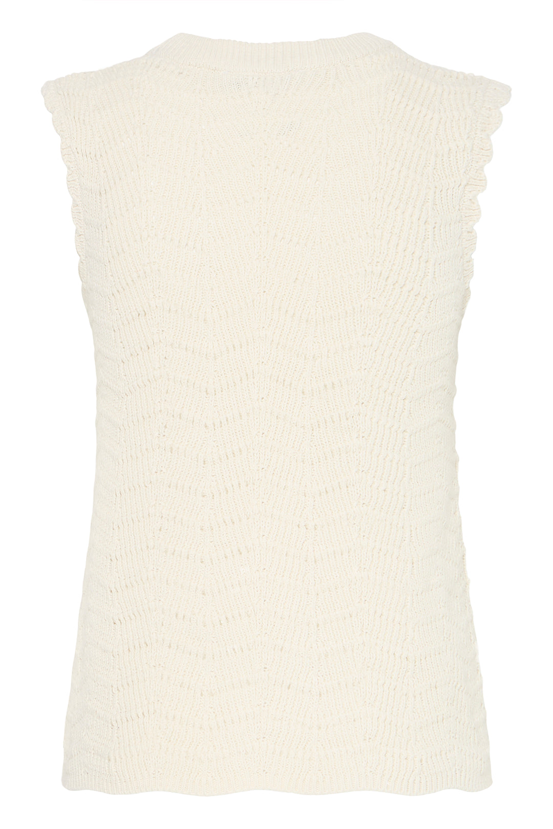 Byoung Ecru Sleeveless Knit Vest