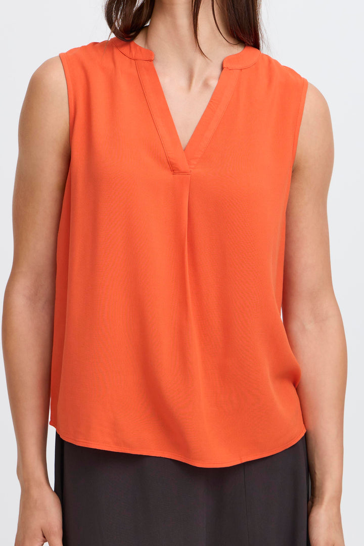 Byoung Orange Joella Sleeveless Top