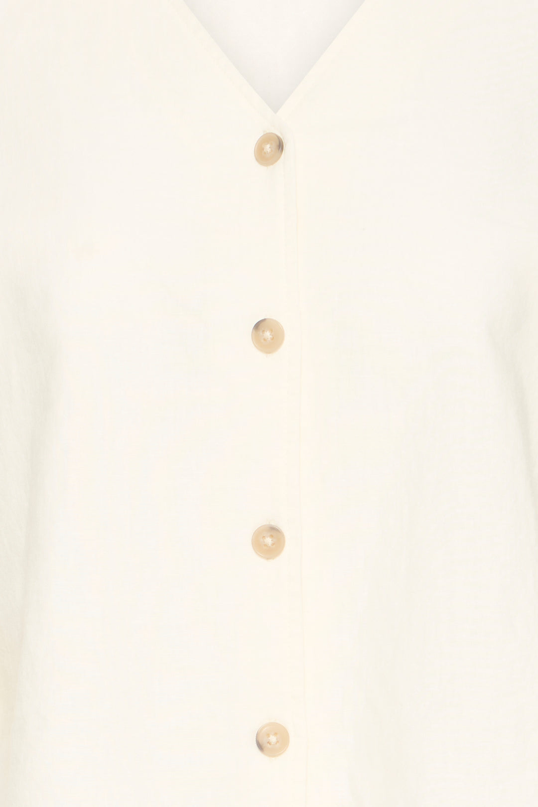 Byoung Cream Puff Sleeve Linen Top