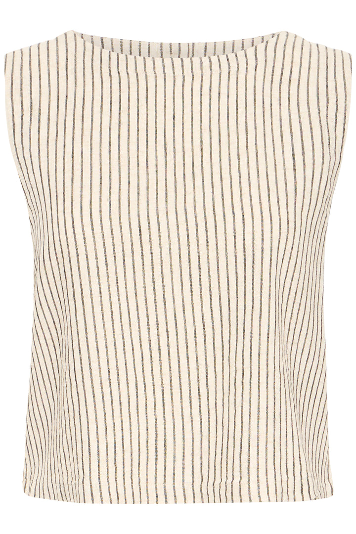 Byoung Linen Blend Stripe Top