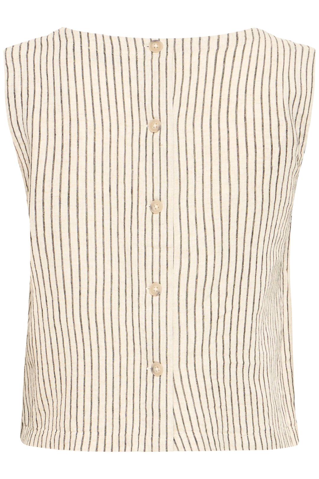 Byoung Linen Blend Stripe Top