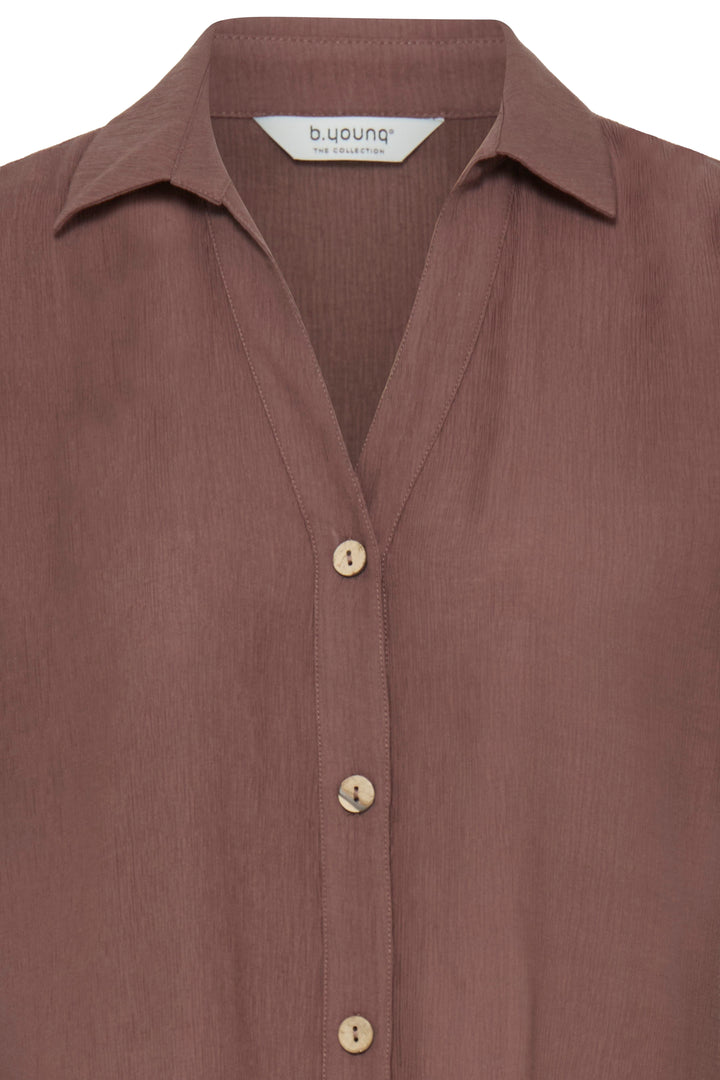 Byoung Brown Rolo Shirt