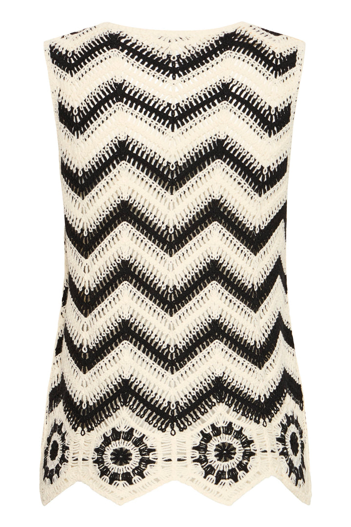 Byoung Monochrome Crochet Top