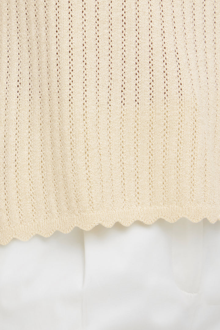 Byoung Birch & Gold Knit Top