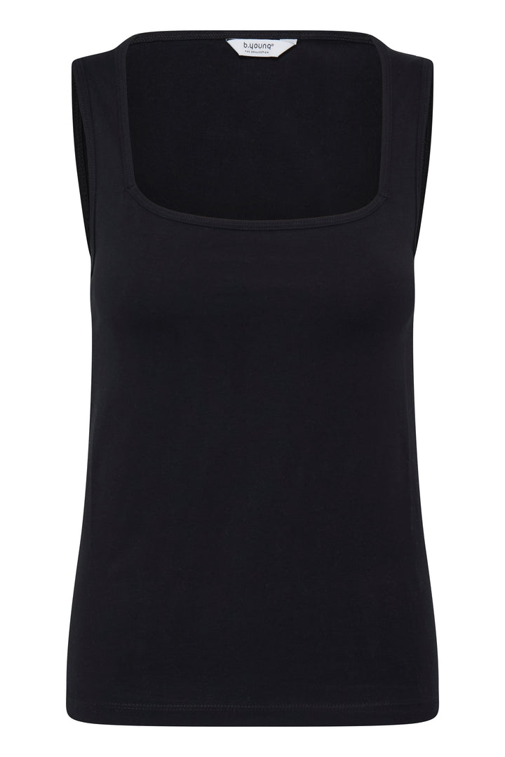 Byoung Black Square Neck Vest
