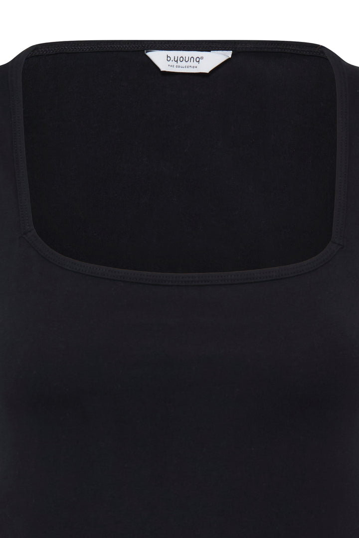 Byoung Black Square Neck Vest