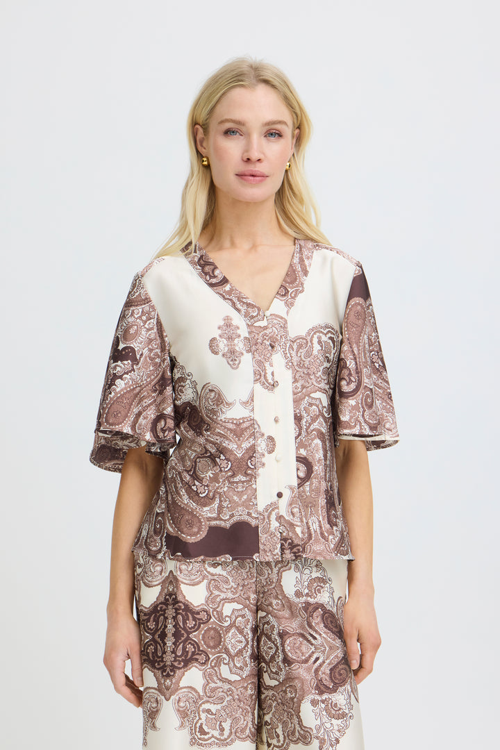 Byoung Brown Paisley Jannike Top