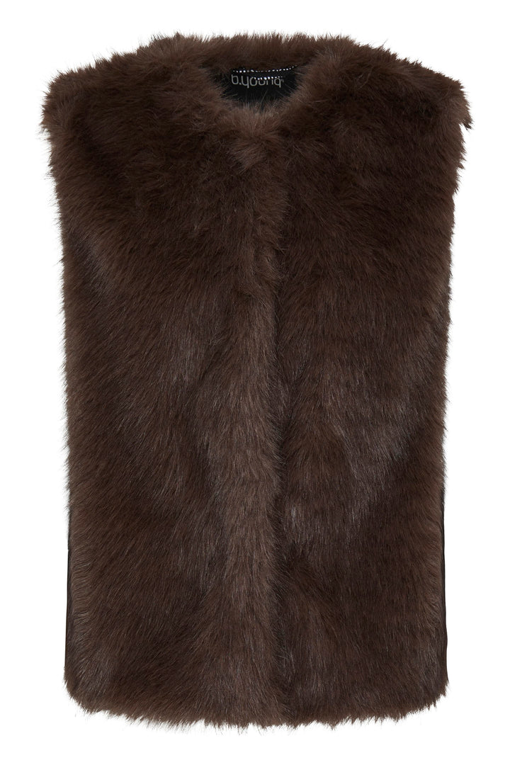 Byoung Brown Faux Fur Cesille Gilet