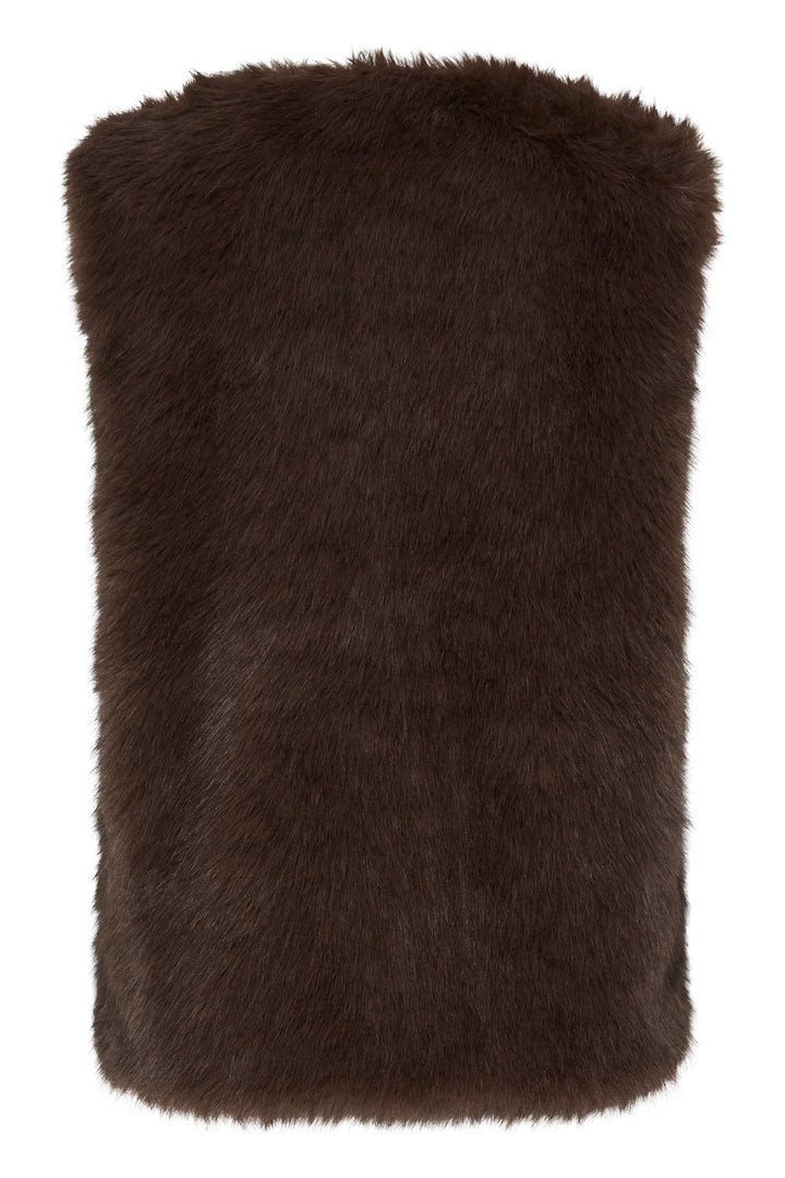 Byoung Brown Faux Fur Cesille Gilet