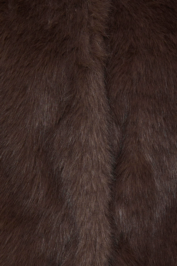 Byoung Brown Faux Fur Cesille Gilet
