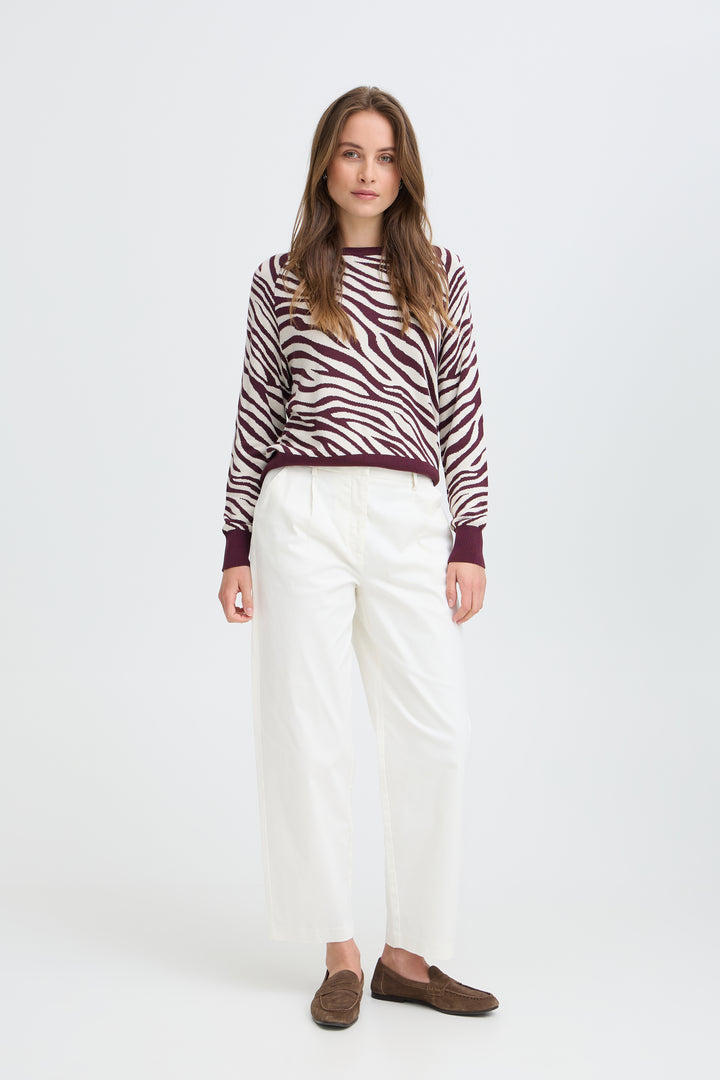 Byoung Fig Zebra Morla ONeck Top