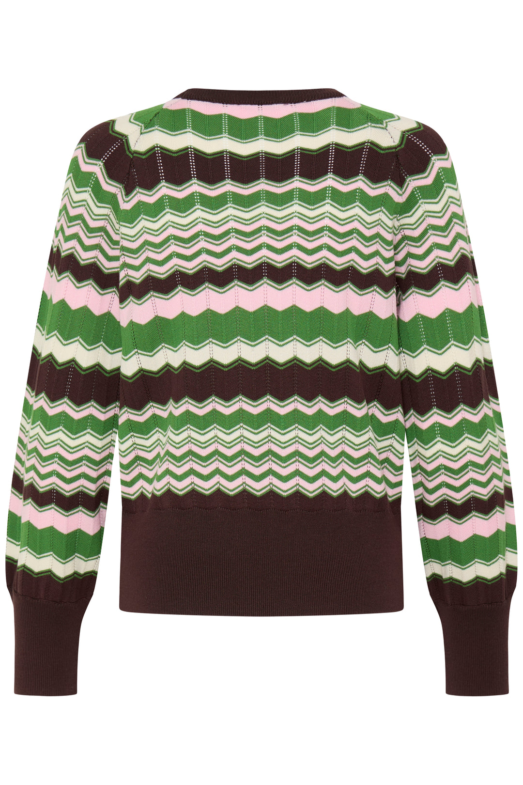 Byoung Green Zig Zag Pointelle Jumper