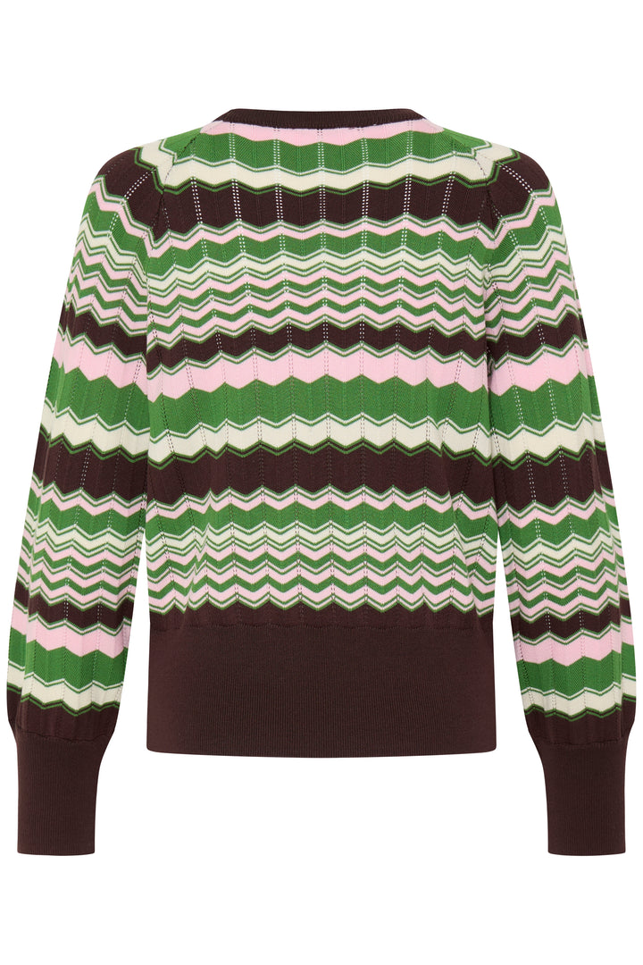 Byoung Green Zig Zag Pointelle Jumper