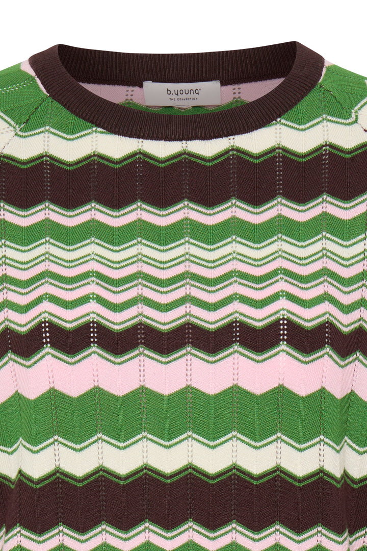 Byoung Green Zig Zag Pointelle Jumper