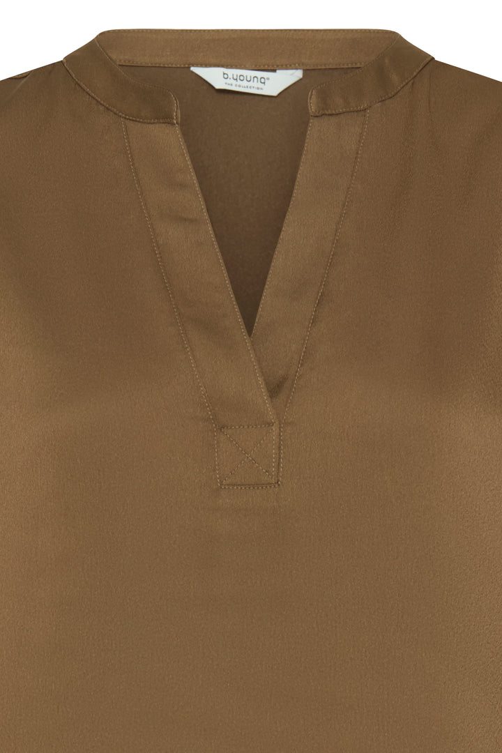 Byoung Sepia Satin Selita Blouse