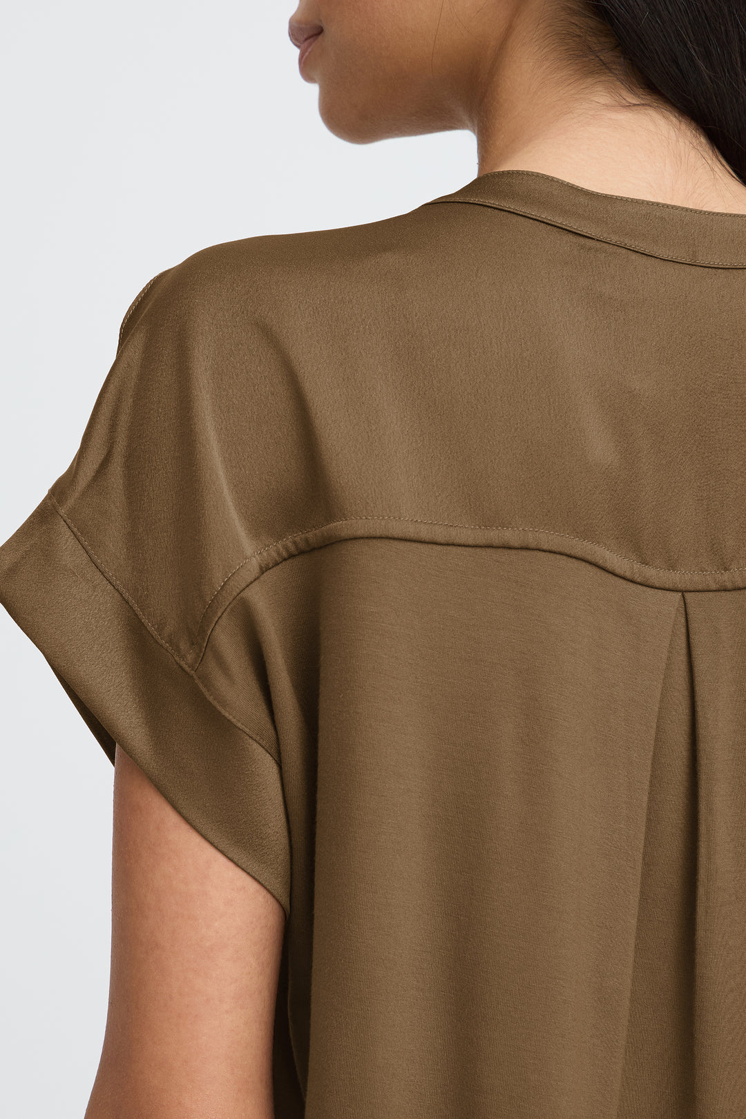Byoung Sepia Satin Selita Blouse