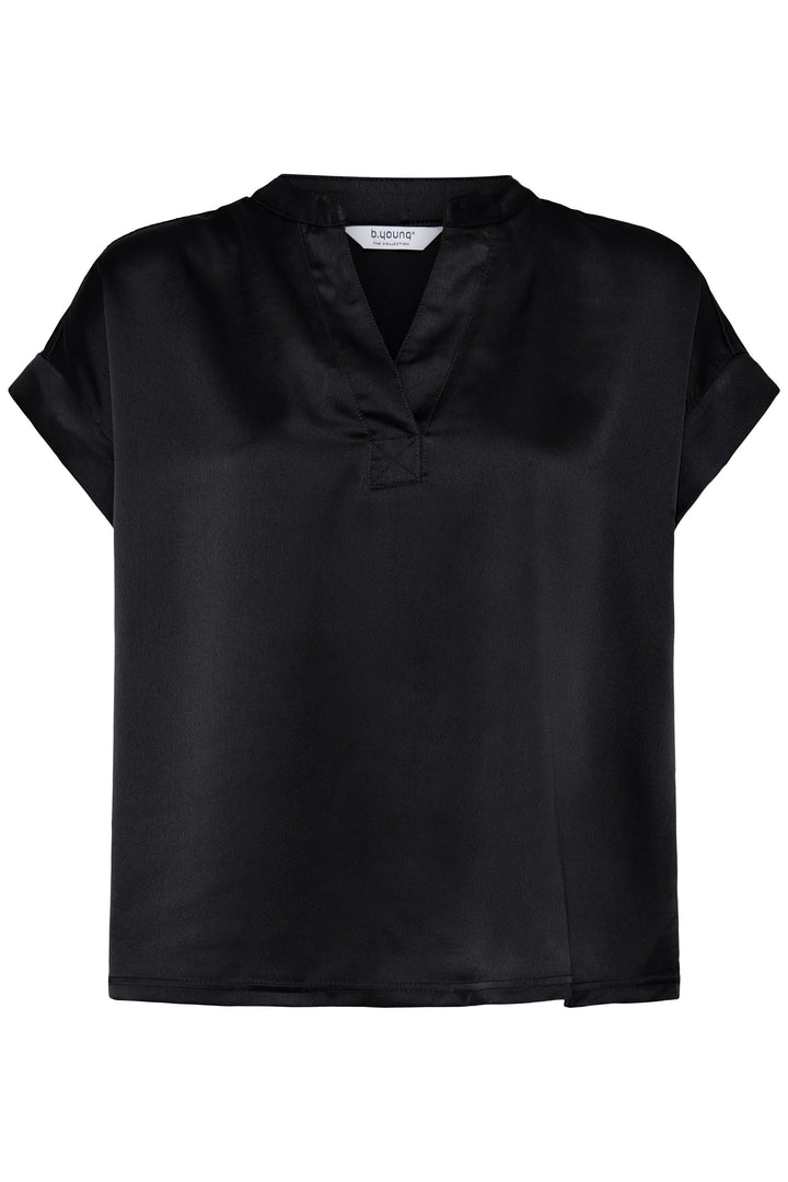 Byoung Black Satin Selita Blouse