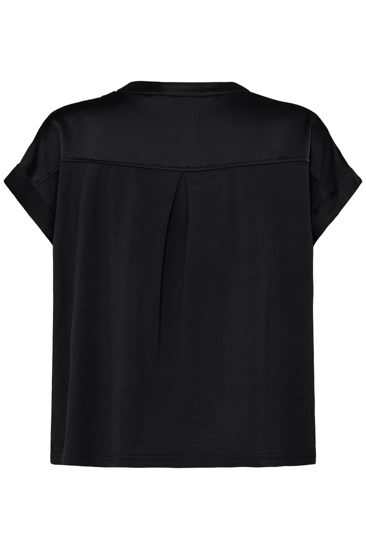 Byoung Black Satin Selita Blouse
