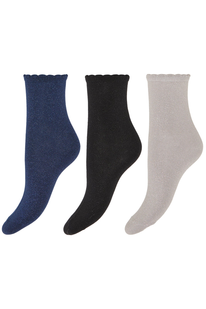 Byoung Pack 3 Lurex Socks - Various Colours