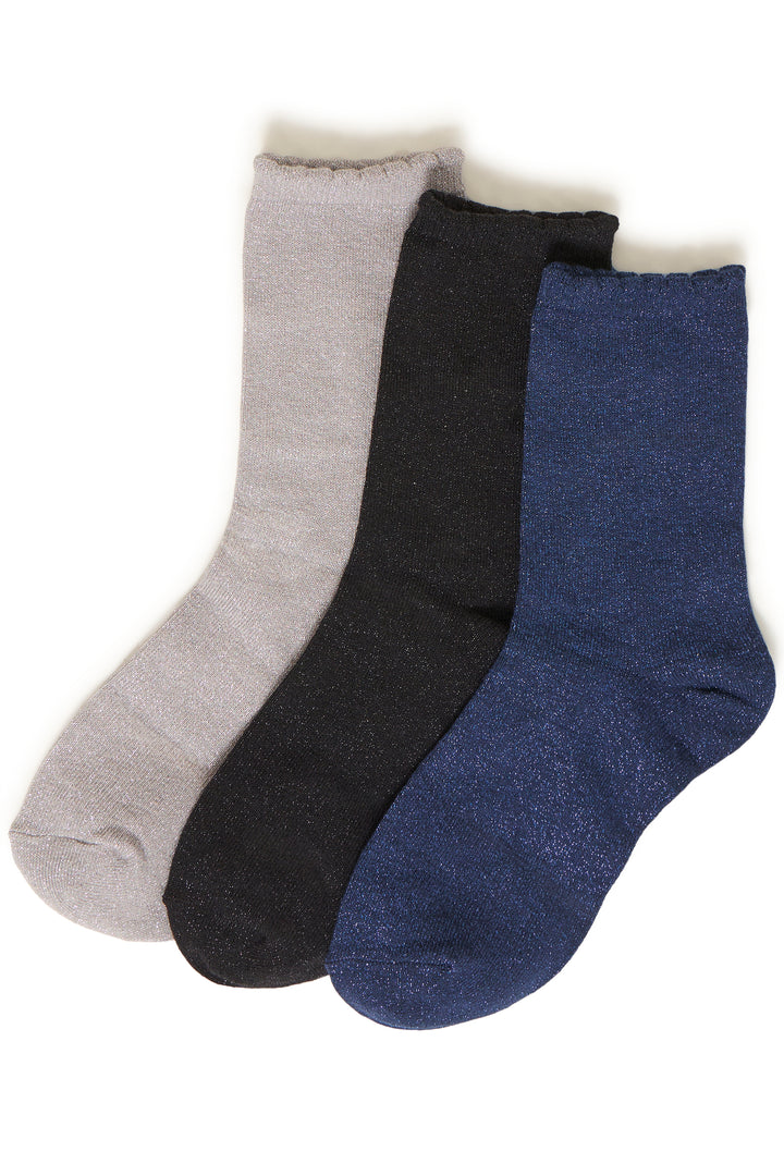 Byoung Pack 3 Lurex Socks - Various Colours
