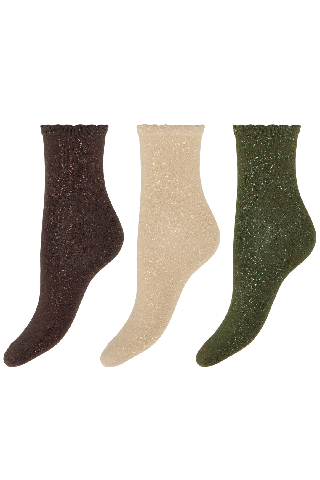 Byoung Pack 3 Lurex Socks - Various Colours