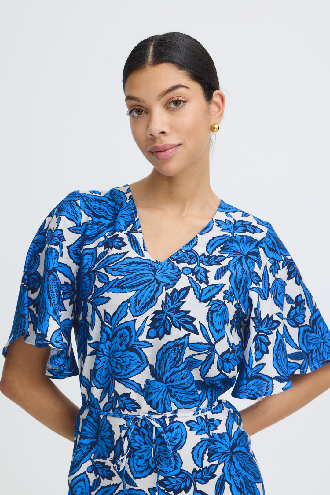 Byoung Cobalt Floral Ikaia Dress