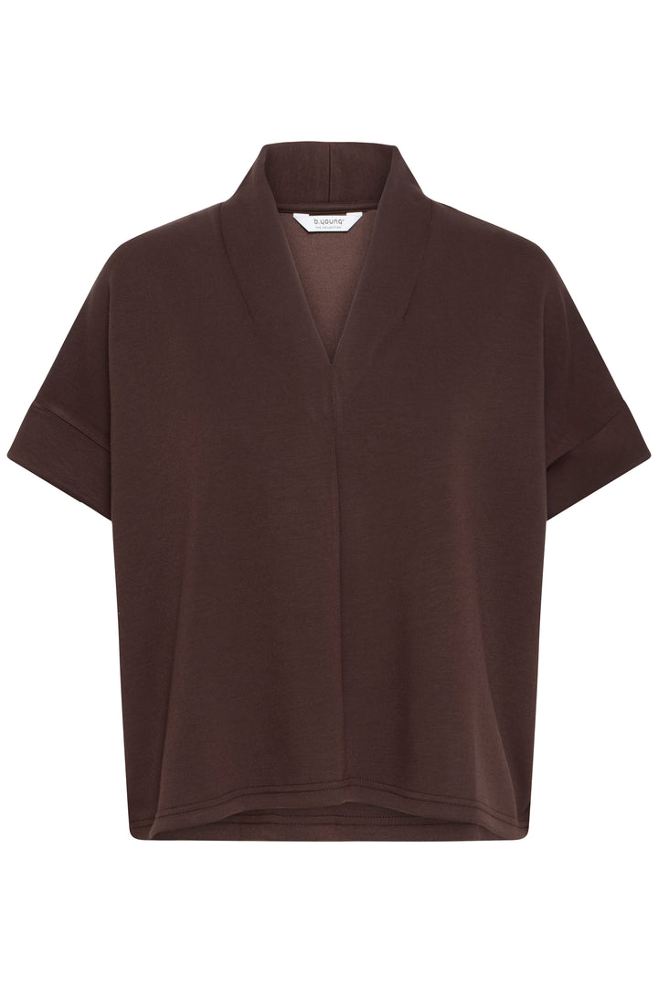 Byoung Chocolate Pusti V Neck Top