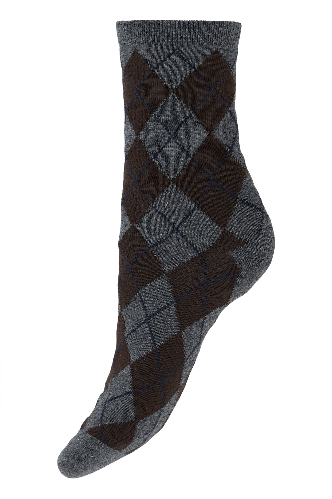 Byoung Grey Patterned Valora Socks