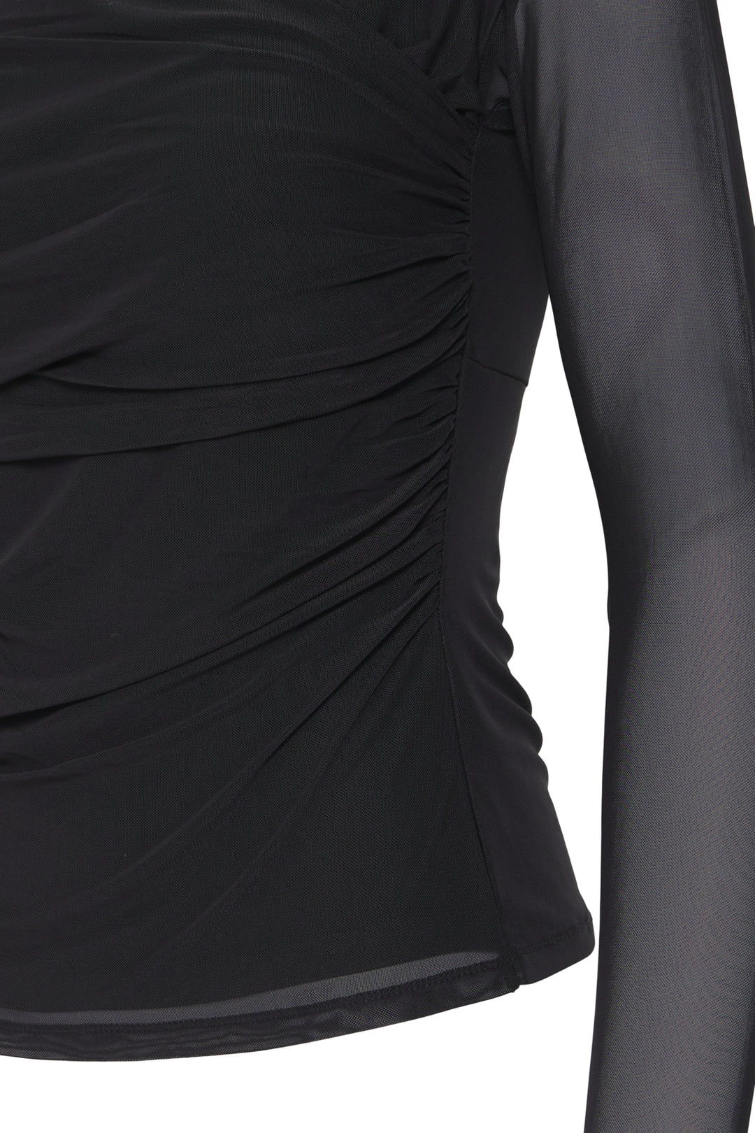 BYoung Black Toa Mesh Top