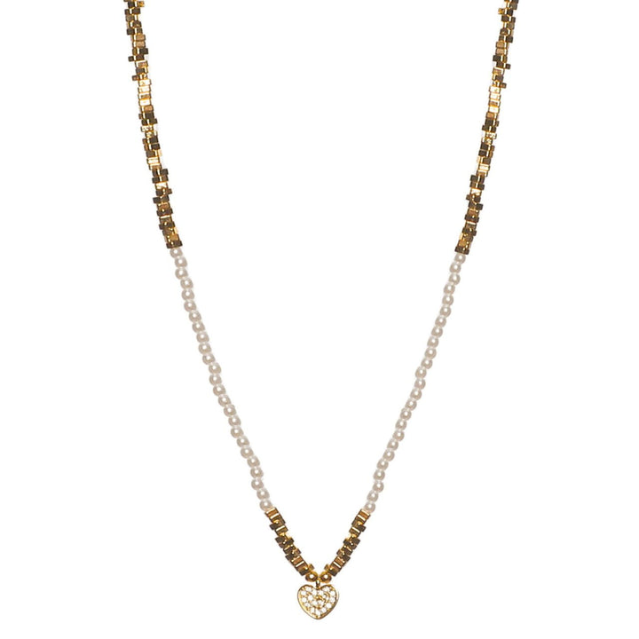 Zelly Beaded Heart Necklace