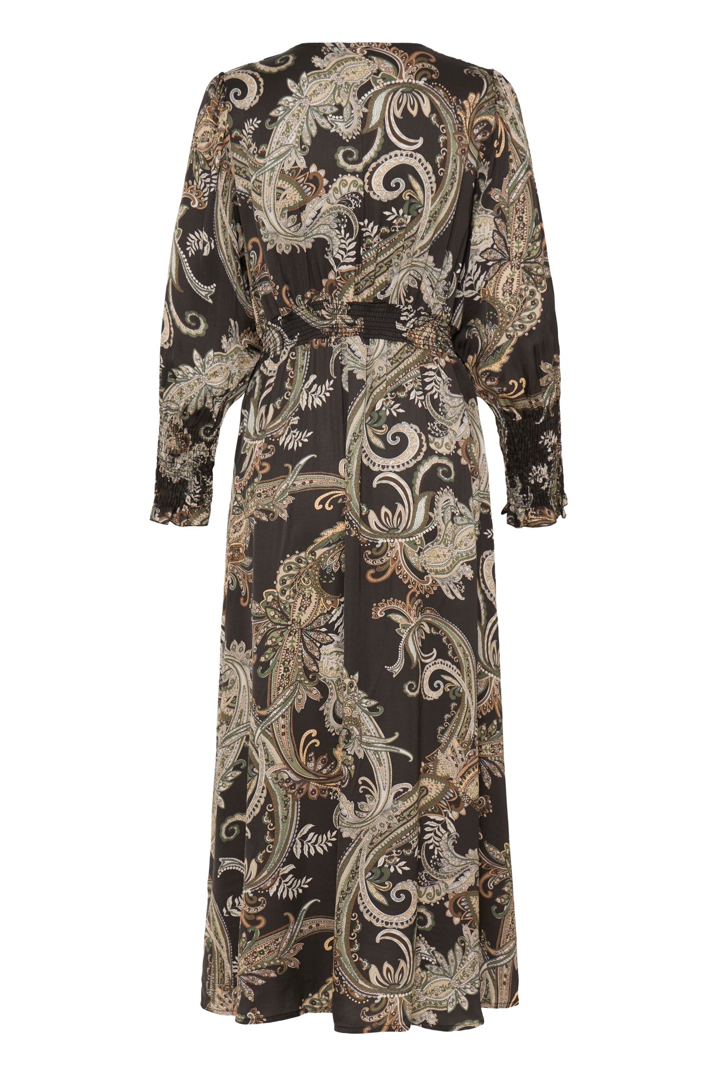 Chocolate Paisley Silky Dress