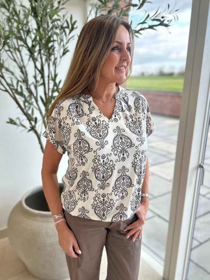 Fransa Ornate Seen Blouse