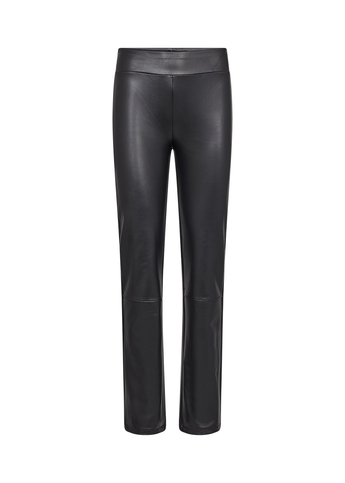 SC Black Faux Leather Haida Trousers