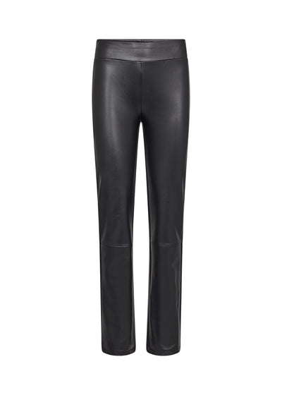 SC Black Faux Leather Haida Trousers