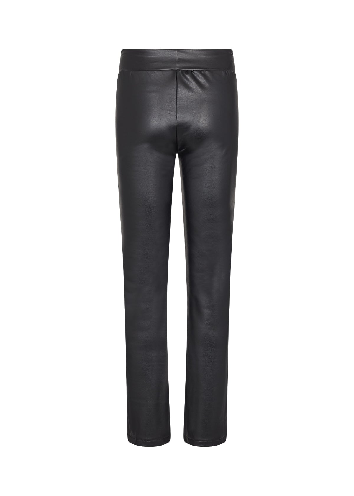 SC Black Faux Leather Haida Trousers