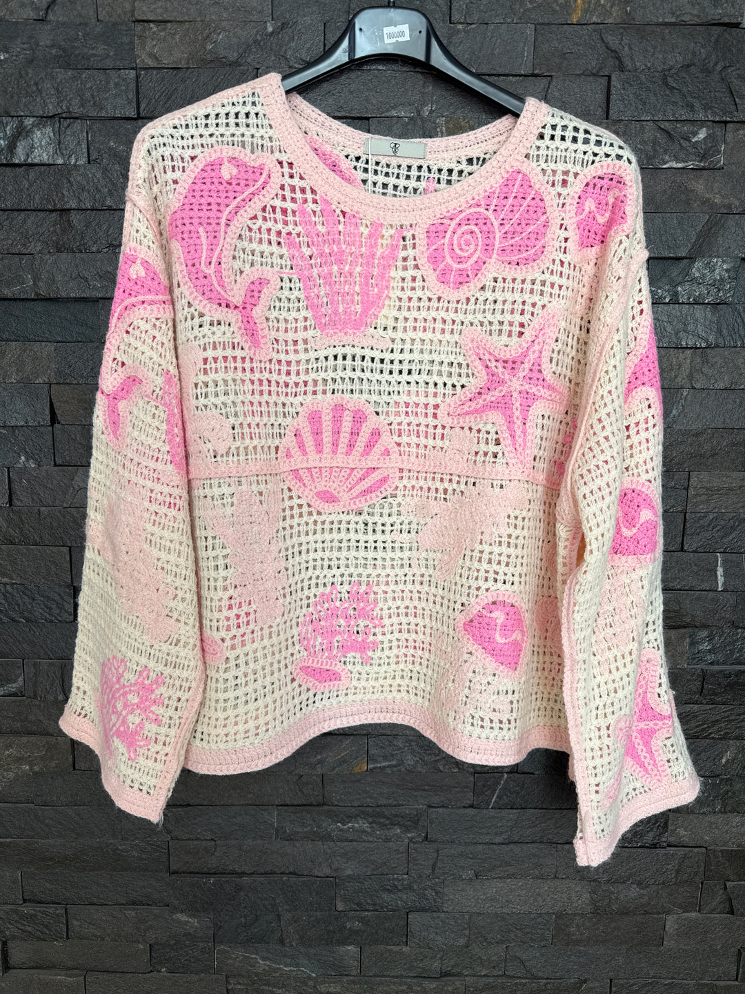 Pink Shell Crochet Knit