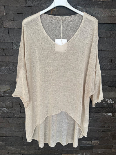 Stone Dip Hem Summer Knit