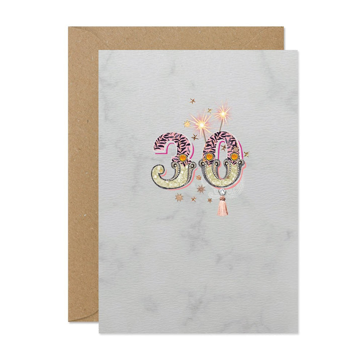 30 Age Number Card