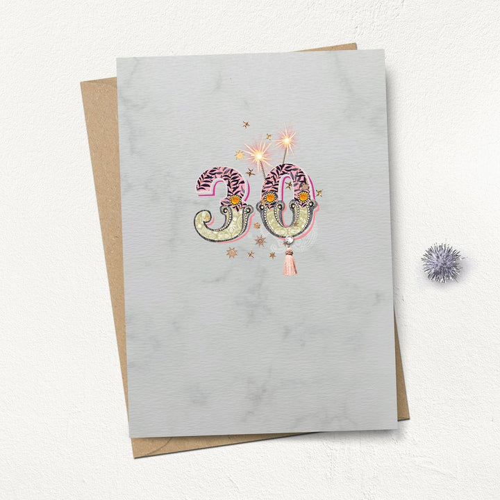 30 Age Number Card
