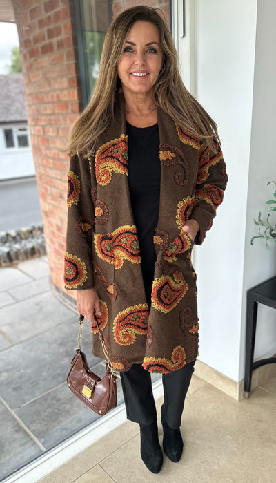 Brown Paisley Coat