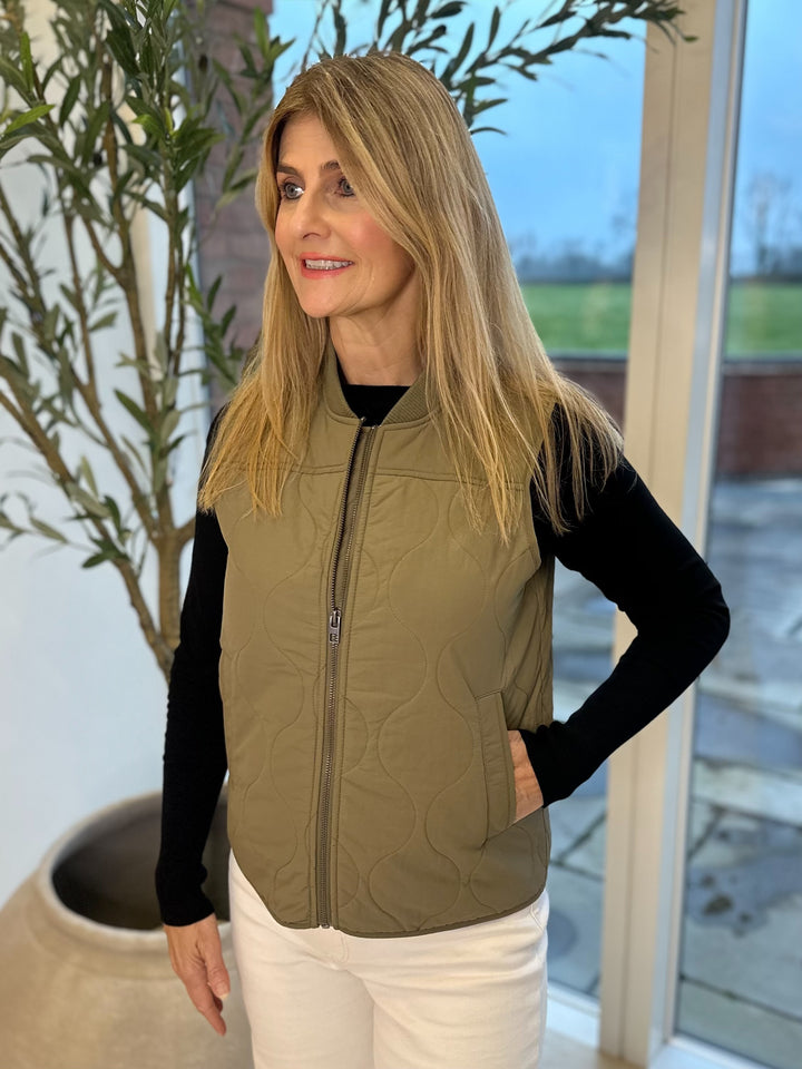 JDY Khaki Raya Quilted Gilet