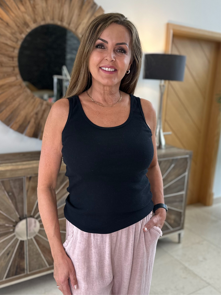 Plain Ribbed Vest - Various Colours