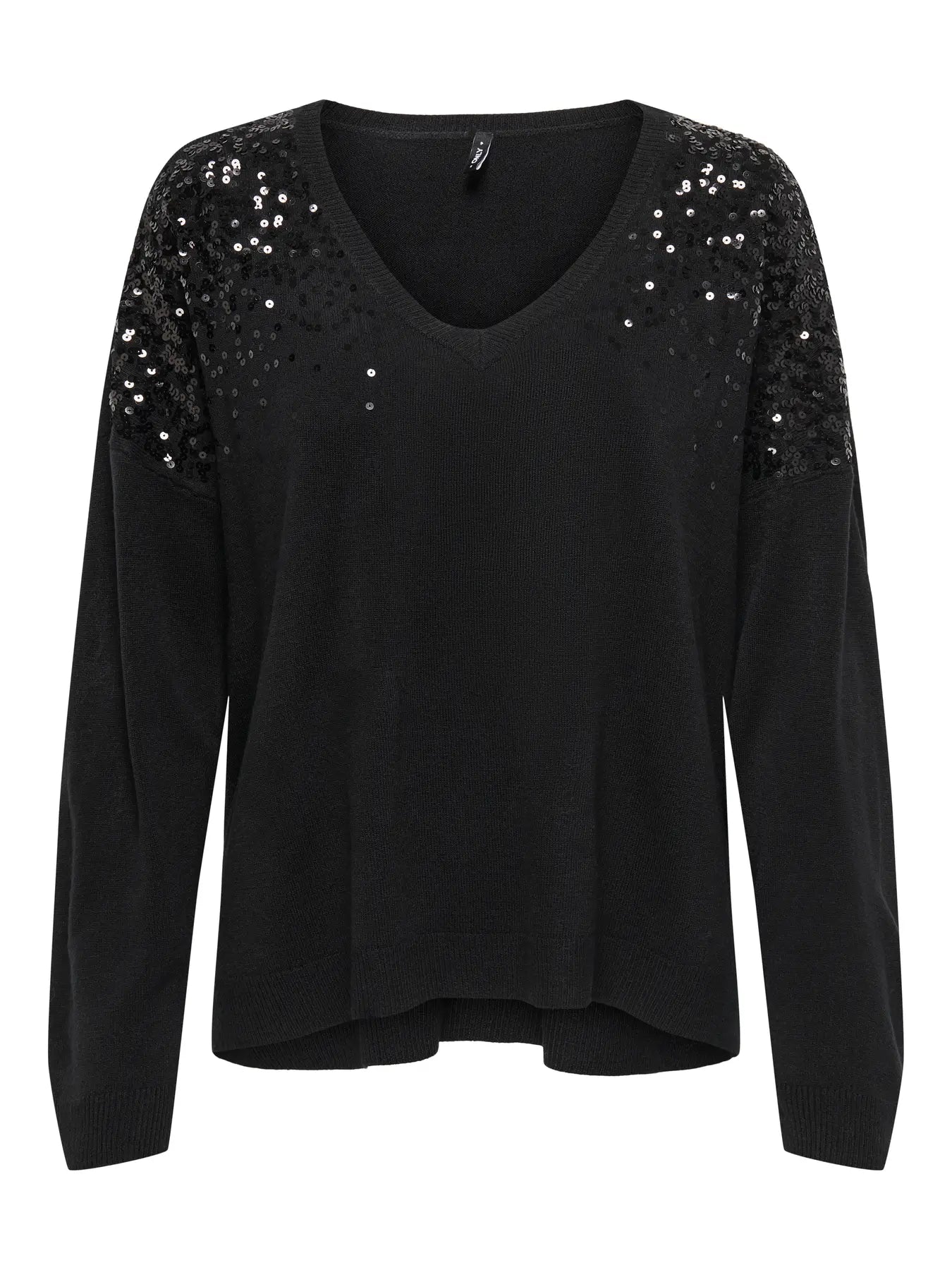 ONLY Black Sequin Shoulder Knit