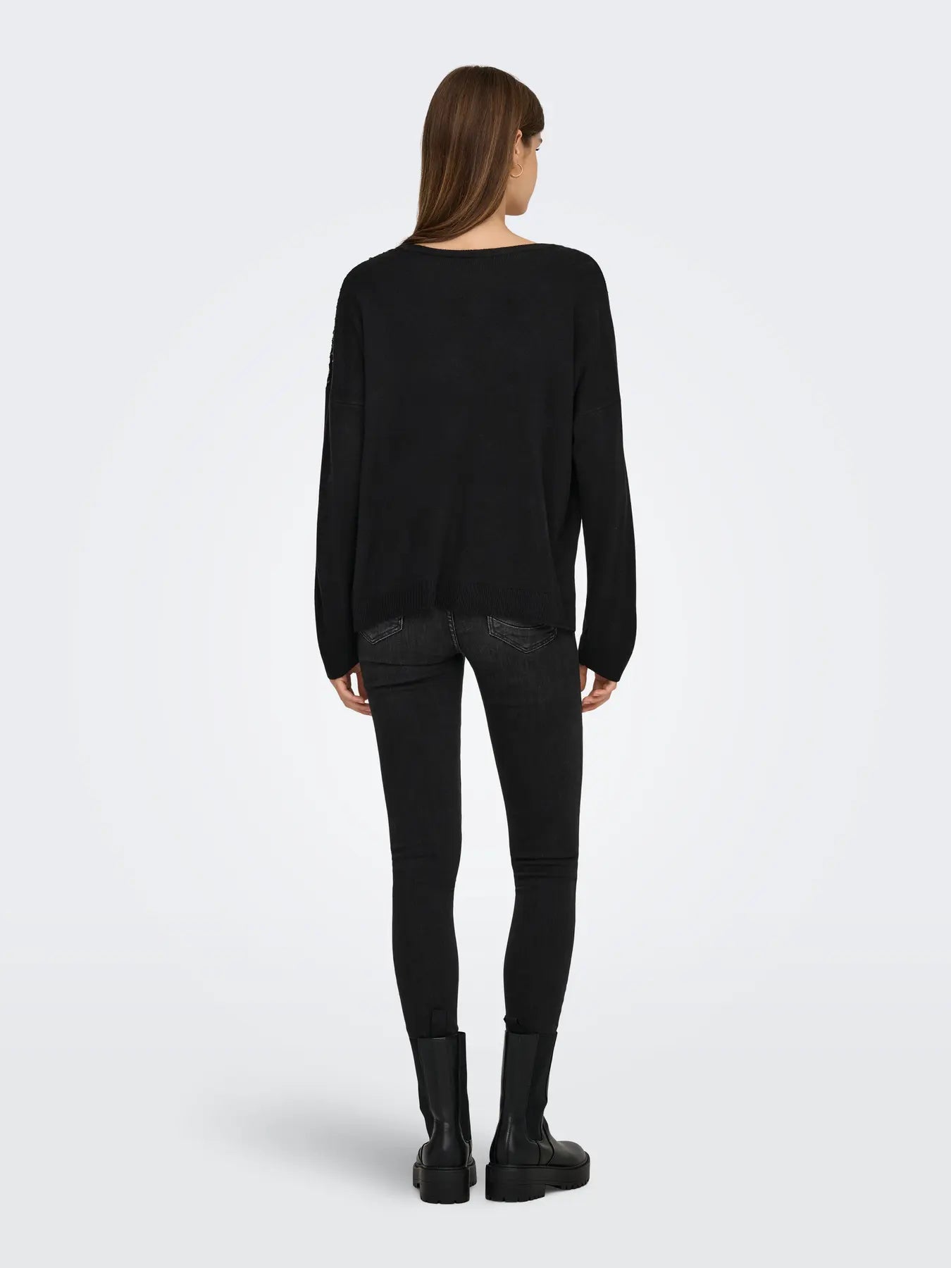 ONLY Black Sequin Shoulder Knit