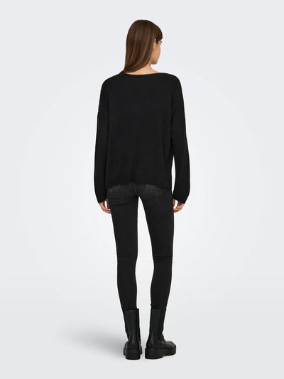 ONLY Black Sequin Shoulder Knit