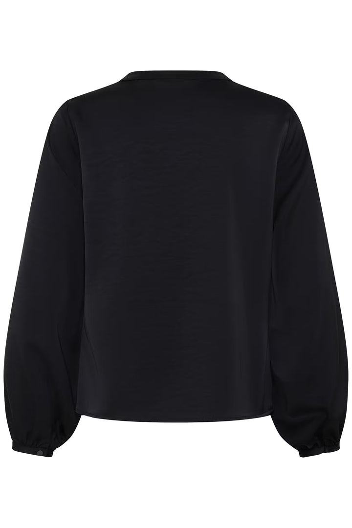 BYoung Black Isa Satin Blouse