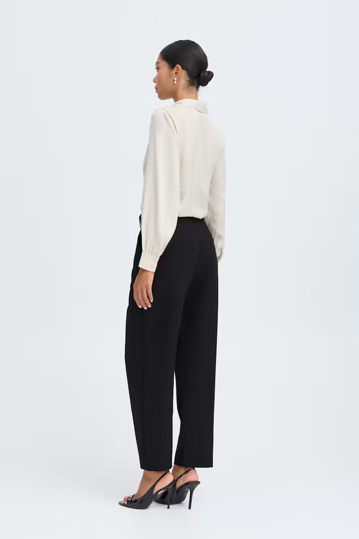 BYoung Black Barrel Trousers