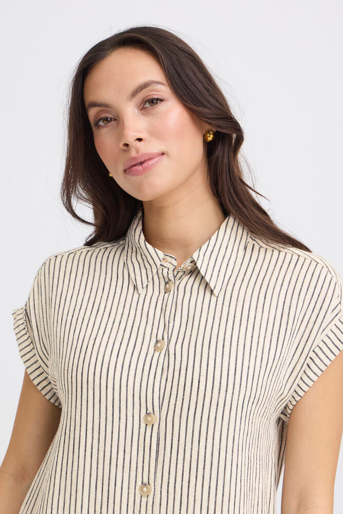 Byoung Falakka Stripe Linen Dress